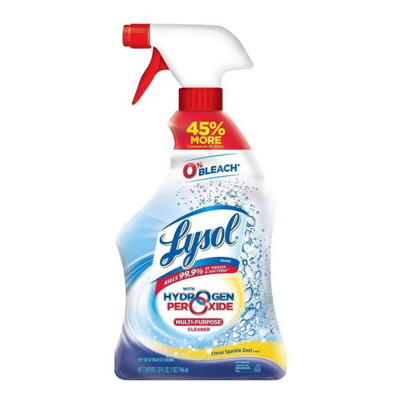 2X - Lysol Power and Free Multi-Purpose Citrus Sparkle Cleaner Spray - 22 fl oz