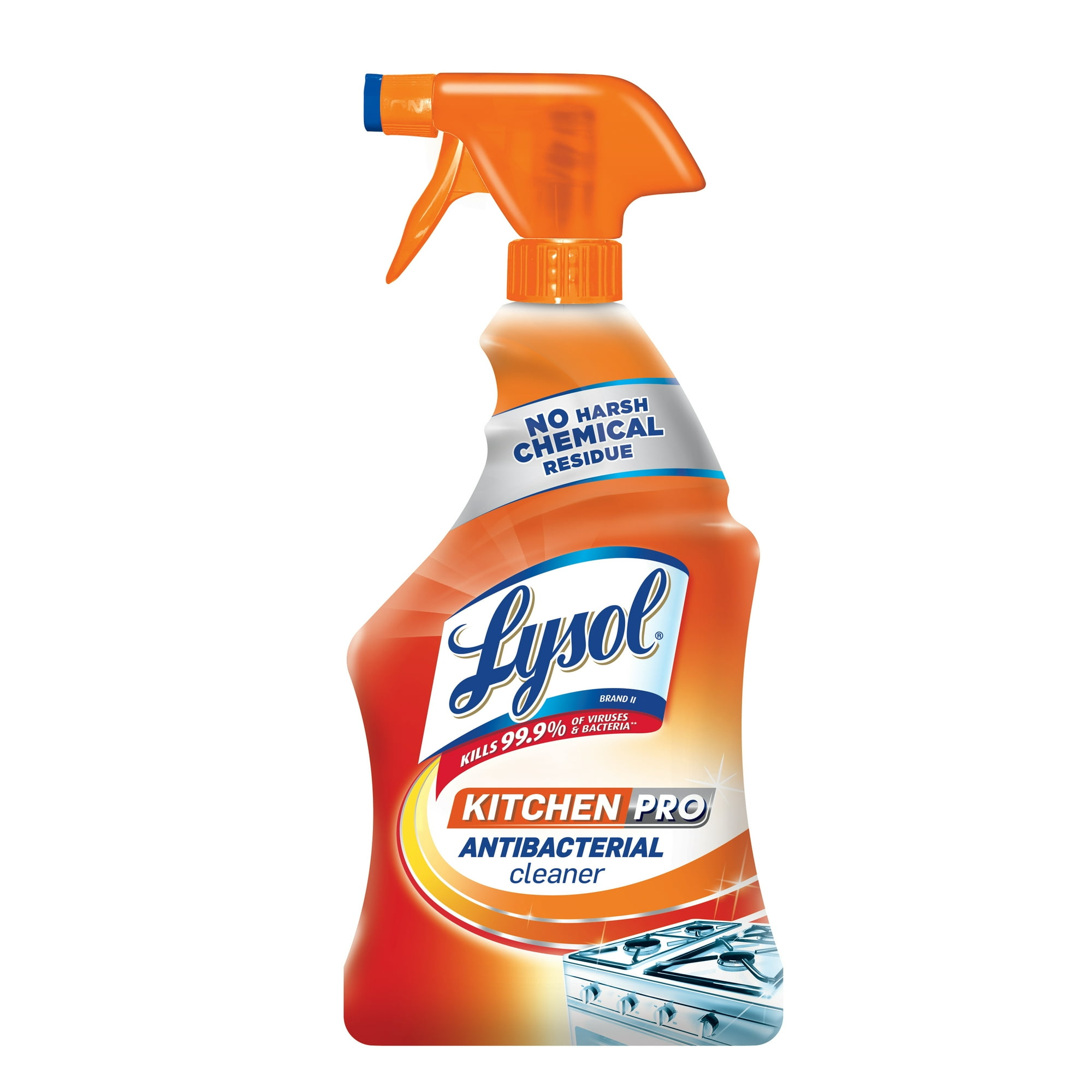 Lysol Pro Kitchen Spray Cleaner and Degreaser, Antibacterial All Purpose Cleaning Spray for Kitchens, Countertops, Ovens, and Appliances, Citrus Scent, 22oz