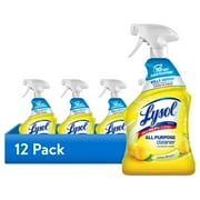 12 pack Lysol , All-Purpose Cleaner, Sanitizing and Disinfecting Spray, Lemon Breeze Scent, 32 oz, Bottle