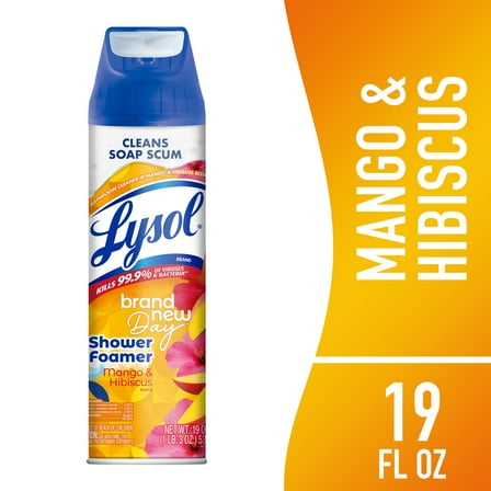 Lysol Brand New Day Shower Cleaner  Foam, Mango & Hibiscus, 19 fl oz