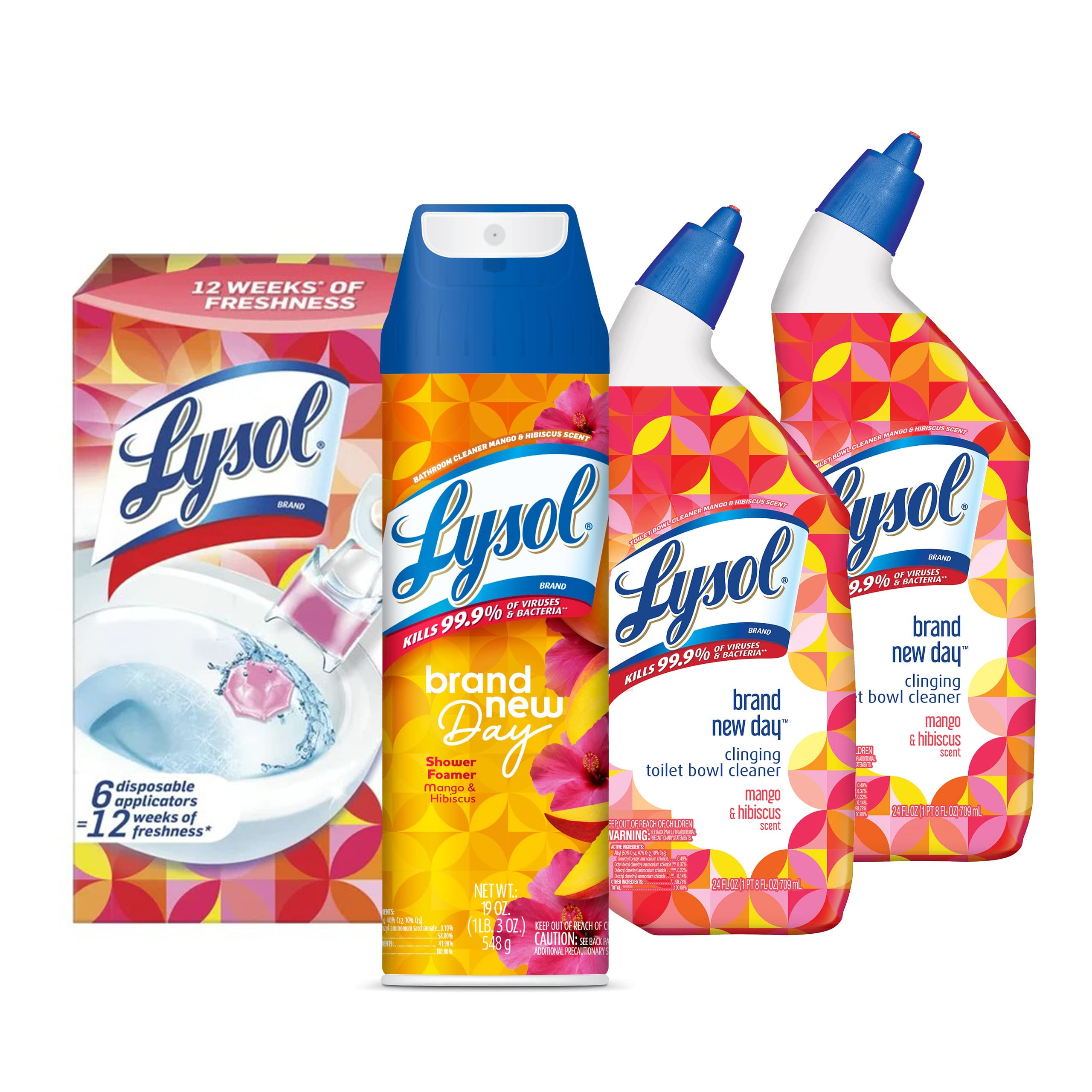 Lysol Shower & Toilet Cleaner Bundle 1 Aerosol Shower Foamer (19 Oz