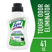 Lysol Tough Odor Eliminator Laundry Sanitizer Additive, 0% Bleach, Eliminates Odor Causing Bacteria, 41 fl oz