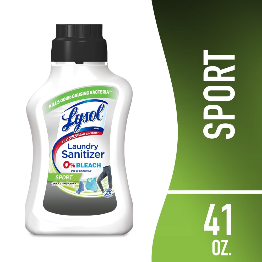 Lysol Sport Laundry Sanitizer, Bacteria Causing Laundry Odor Eliminator 0% Bleach, 41 fl oz, 41 fl oz