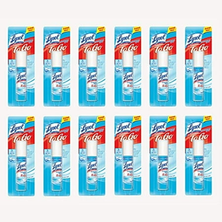 Lysol To Go Disinfectant Spray, Crisp Linen, 1 Ounce, Pack Of 12