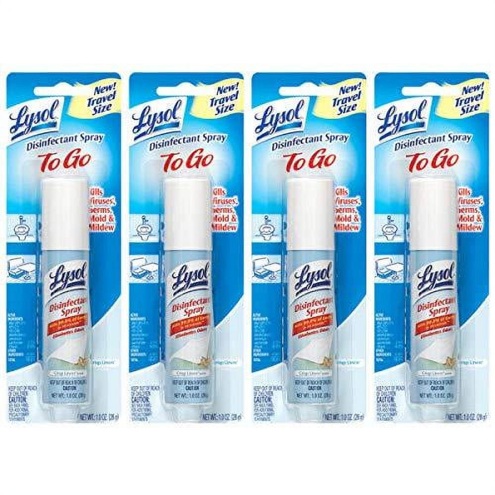 Lysol To Go Disinfectant Spray, Crisp Linen, Travel Size 1 oz (Pack