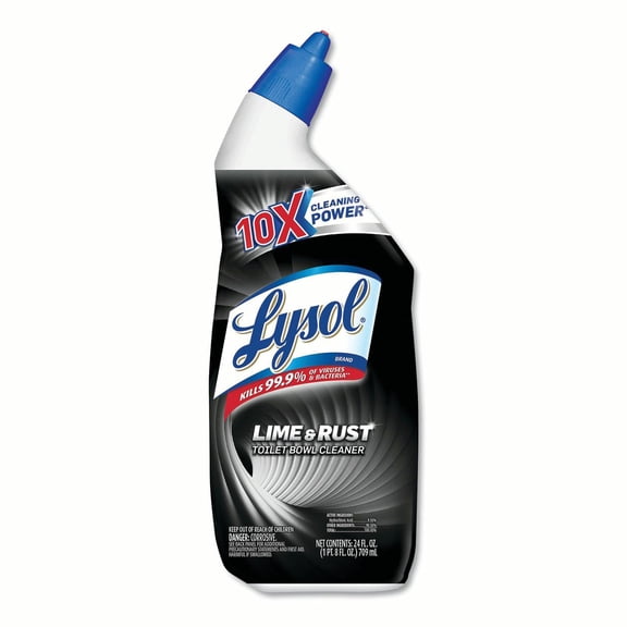 Lysol Lime/Rust Toilet Bowl Cleaner - Liquid - 24 fl oz (0.8 quart) - 9 / Carton - Blue