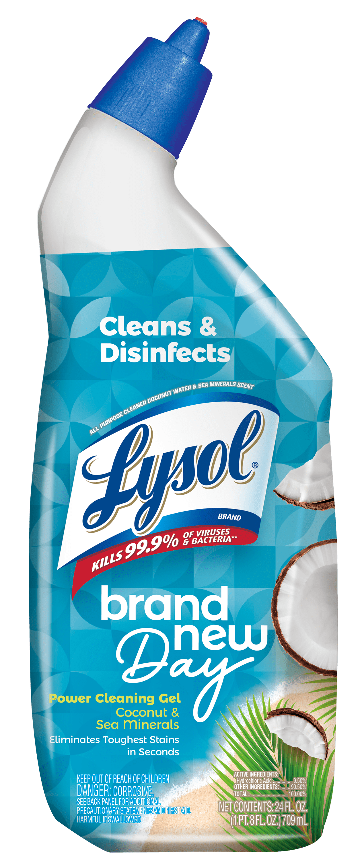 Lysol® Toilet Bowl Cleaner Gel, Brand New Day, Coconut & Sea Minerals, 24oz