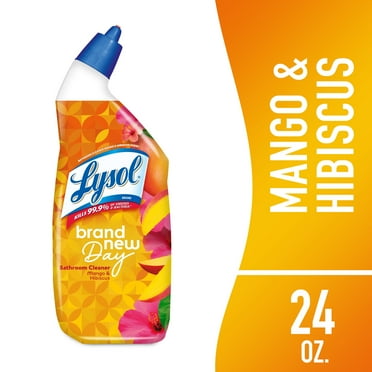 Lysol® Toilet Bowl Cleaner Gel, For Cleaning and Disinfecting, Stain Removal, Brand New Day, Mango and Hibiscus, 24oz