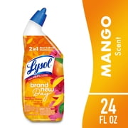 Lysol® Toilet Bowl Cleaner Gel, for Cleaning and Disinfecting, Stain Removal, Brand New Day, Mango and Hibiscus, 24 fl oz