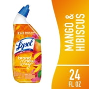 Lysol® Toilet Bowl Cleaner Gel, for Cleaning and Disinfecting, Stain Removal, Brand New Day, Mango and Hibiscus, 24 fl oz