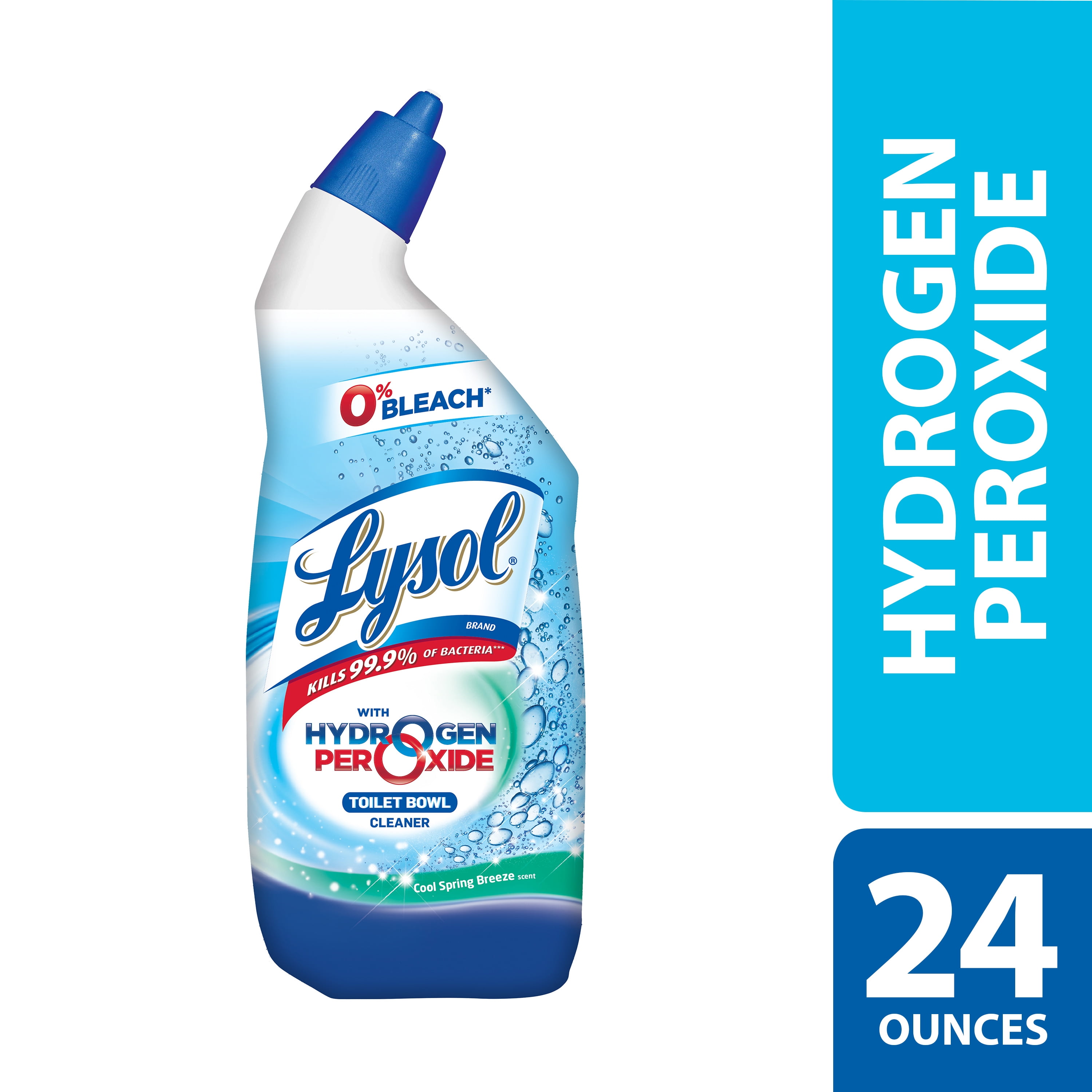 Lysol Hydrogen Peroxide Toilet Bowl Cleaner Gel, Cool Spring Breeze, 24 oz
