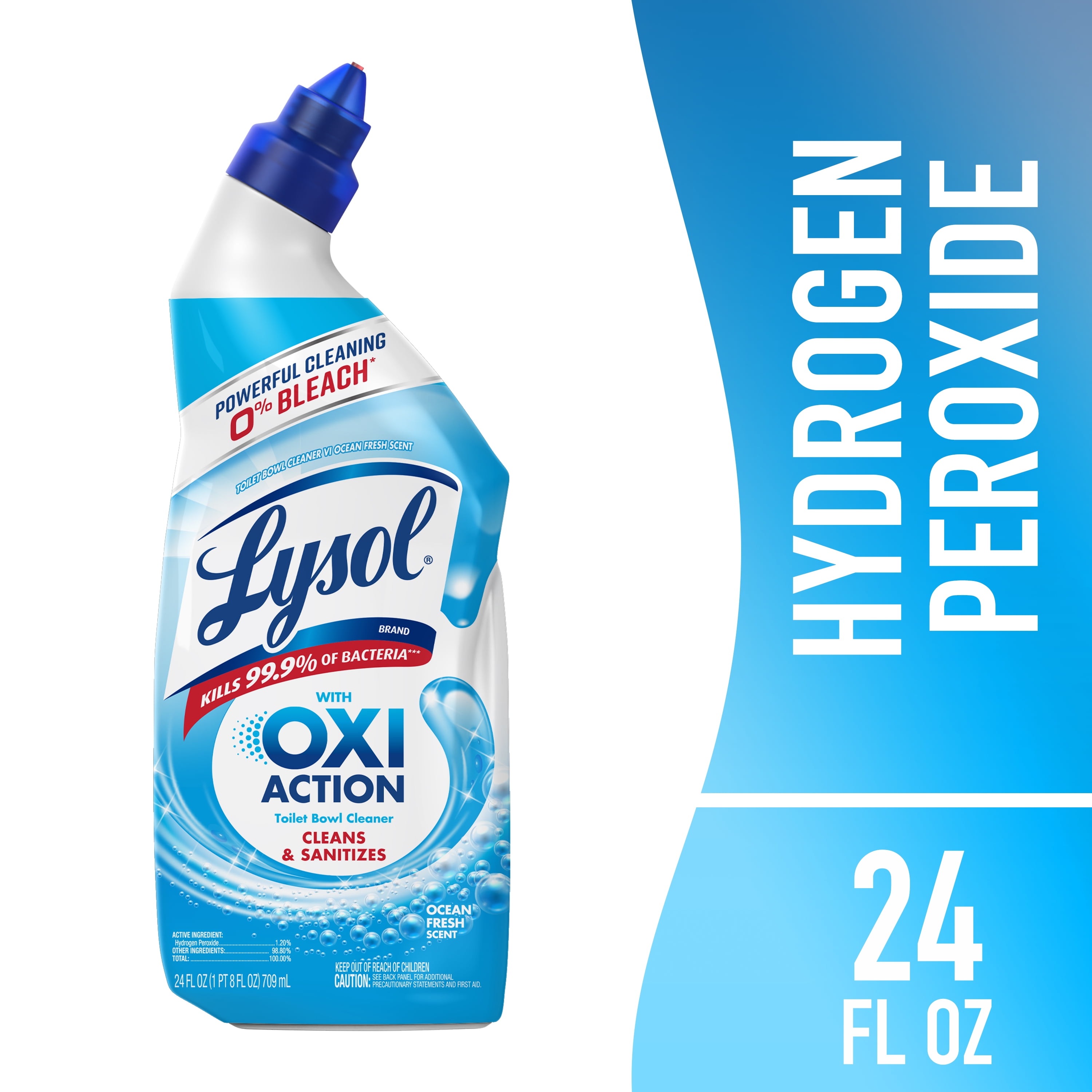 Lysol Hydrogen Peroxide Toilet Bowl Cleaner Gel, Cool Spring Breeze, 24 fl oz
