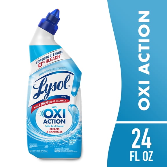 Lysol Hydrogen Peroxide Toilet Bowl Cleaner Gel, Cool Spring Breeze, 24 fl oz