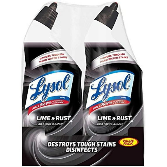 Lysol Toilet Bowl Cleaner With Lime And Rust Remover, 2 X 24 Oz