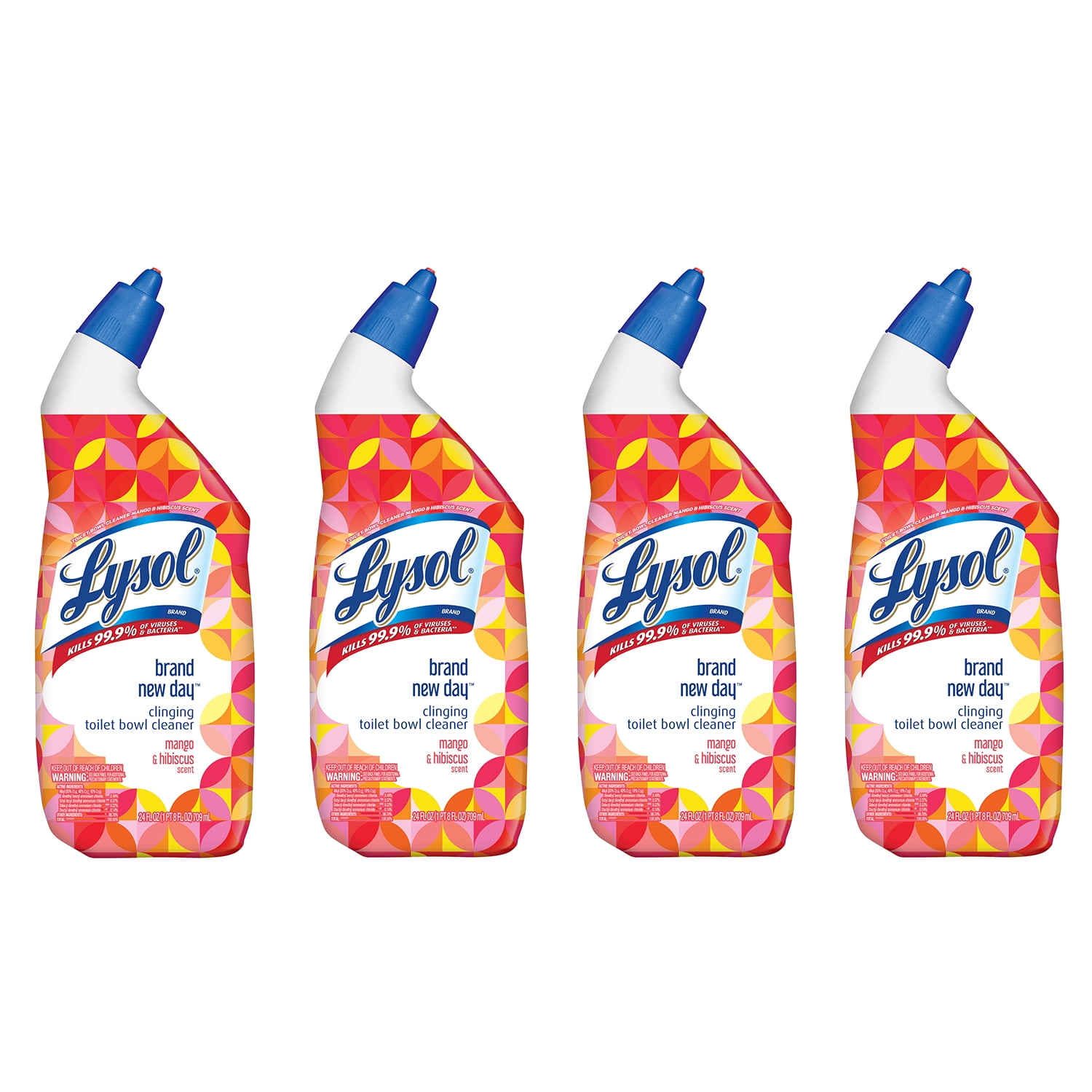 Lysol Toilet Bowl Cleaner Mango & Hibiscus 24 Oz (Pack of 4