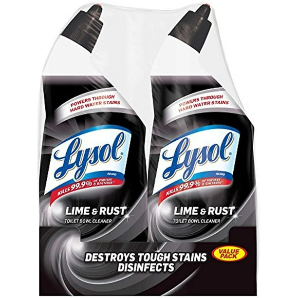 Lysol Toilet Bowl Cleaner With Lime And Rust Remover, 2 X 24 Oz