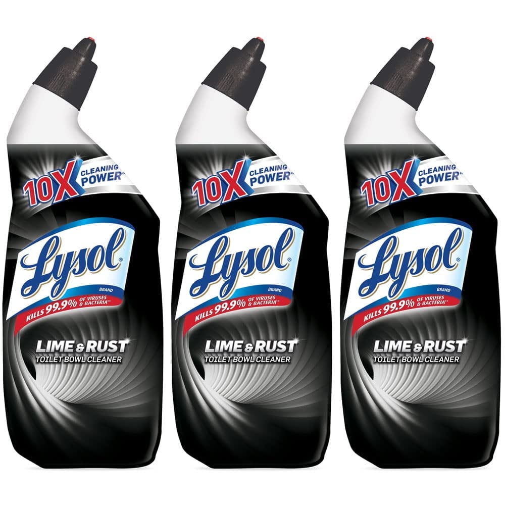 Lysol Toilet Bowl Cleaner, Lime and Rust Remover, 24 oz Gel, Kills 99.9 ...