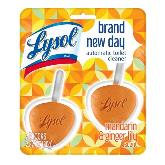 Lysol Toilet Bowl Cleaners, Mandarin and Ginger Lily Scent, 2.82 Ounce, 2 Count