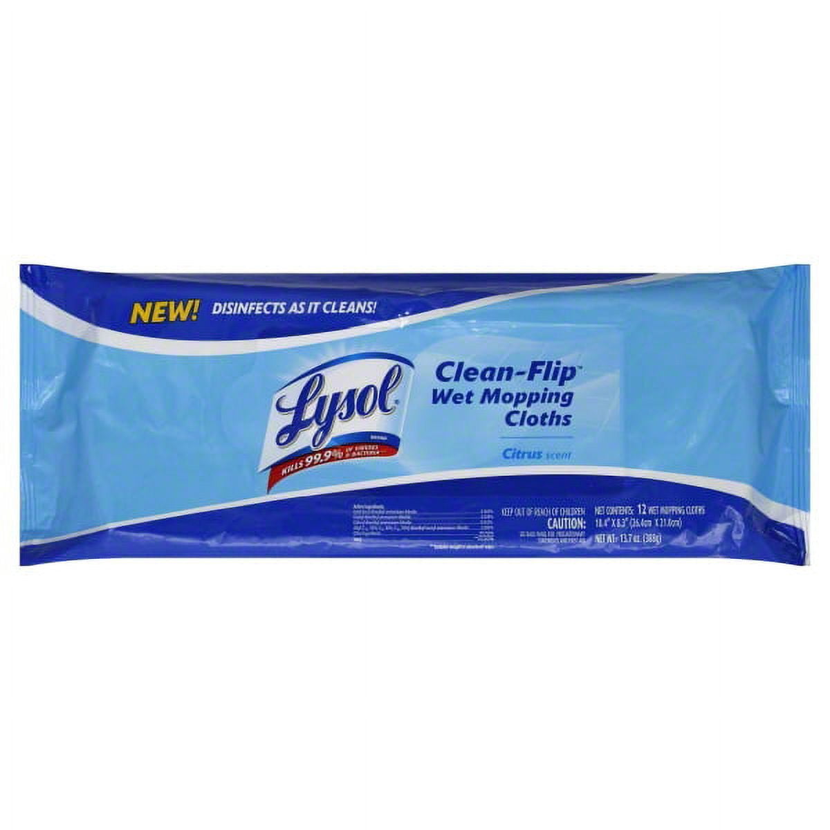 Lysol Wet Mopping Cloth 12pk