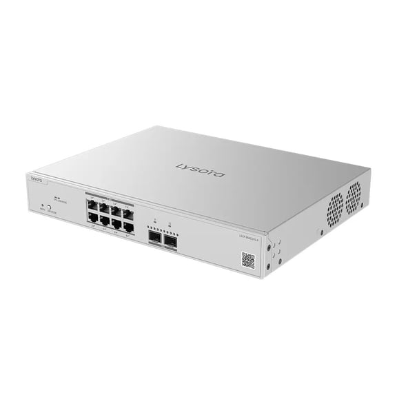 Lysora LS2P-8MG2XS-P 8-Port 2.5G Multi-Gigabit PoE Switch, 240W PoE+ Budget, L2 Managed, 2 x 10G SFP+ Uplinks, Rack Mount