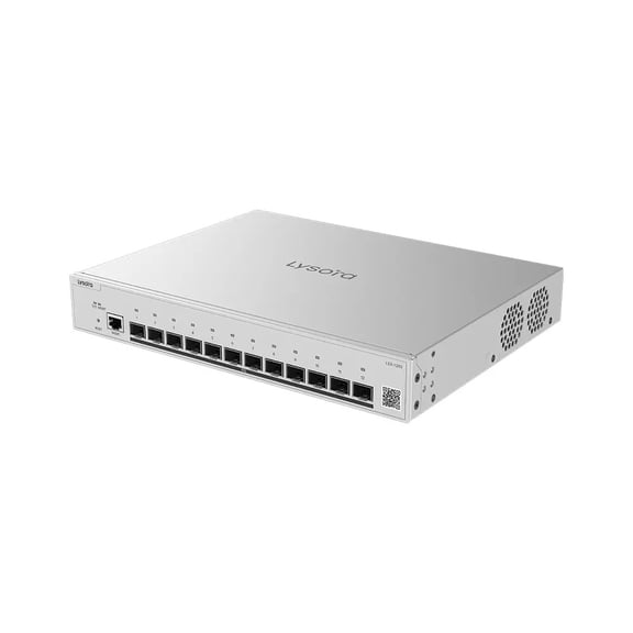 Lysora LS3-12XS 12-Port 10G SFP+ Switch, Layer 3 Managed Fiber Aggregation Switch, 240Gbps, OSPF, Stacking, Rack Mount