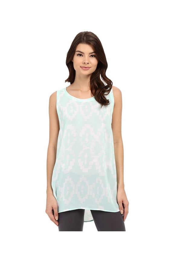 Women's Aria Zip Sleeveless, Aqua Samba Print, Large