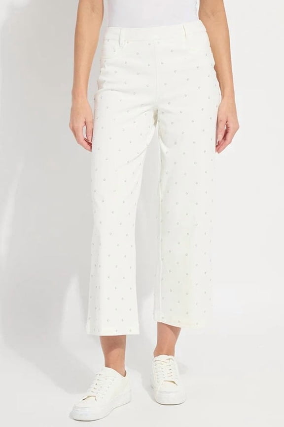 Audrey Pearled Embellished Crop Denim (26" Inseam) 3845
