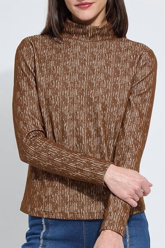 Carter Textured Long Sleeve Turtleneck 3695
