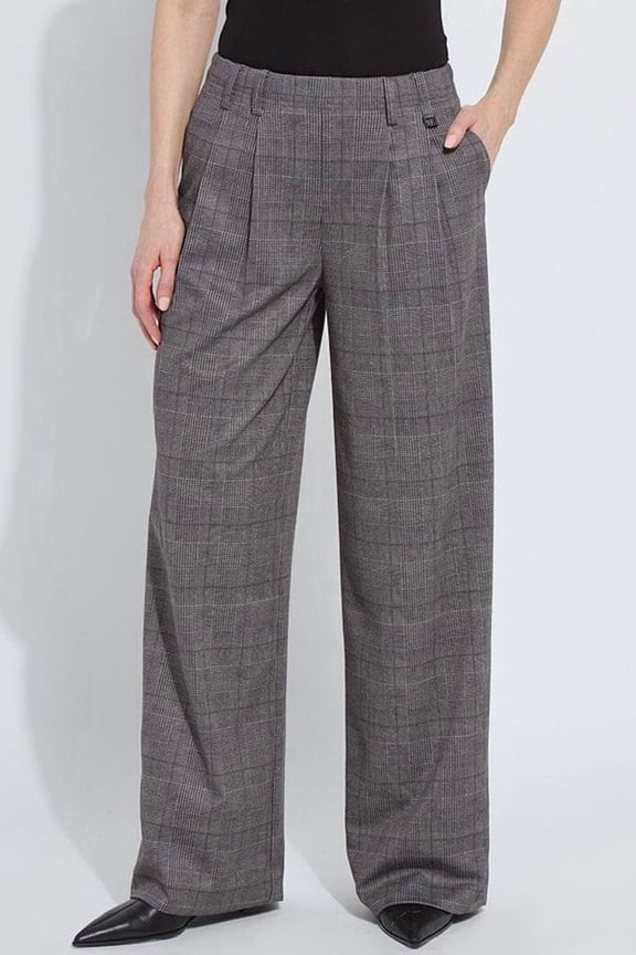 Darcy Ponte Pleated Wide Leg Trouser (32" Inseam) 3718