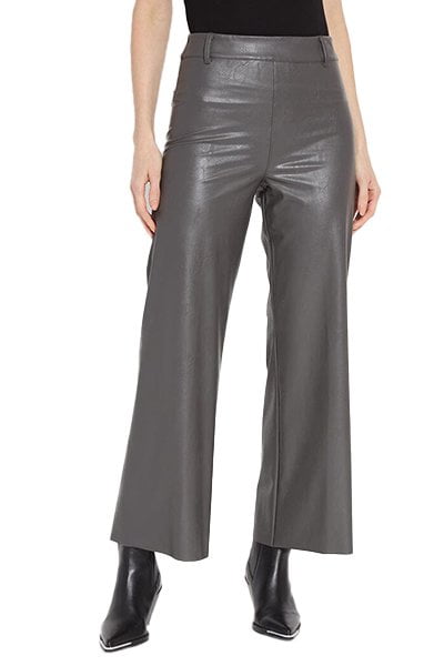 Hi Waist Vegan Leather Wide Leg 3253