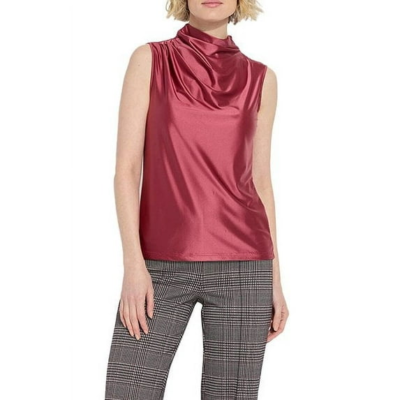 Lysse Irina Satin Jersey Turtleneck Top 3396