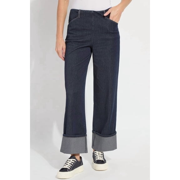 Lysse Samara Cuffed Wide Leg Denim (Inseam 28" Cuffed | 33" Uncuffed) 3817