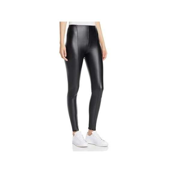 Lysse Womens Faux Leather High Waist Leggings Black M