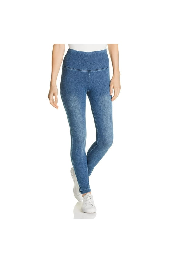 Womens High-Waist Pull On Skinny Jeans Blue XS