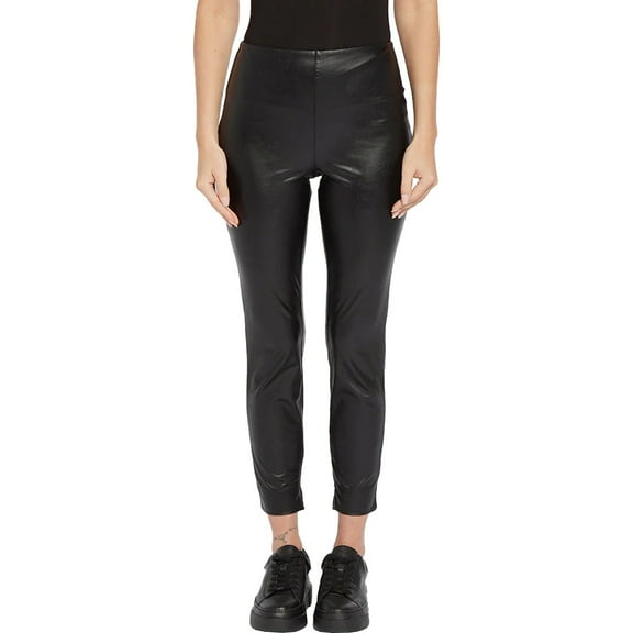 Lysse Womens Katherine Stretch Faux Leather Skinny Pants