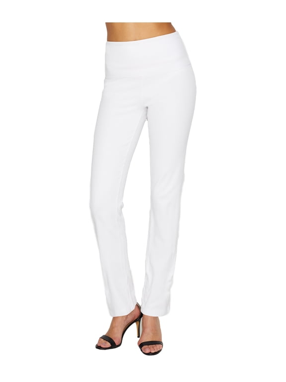 Womens Medium Control Straight Leg Denim Pants Style-6176