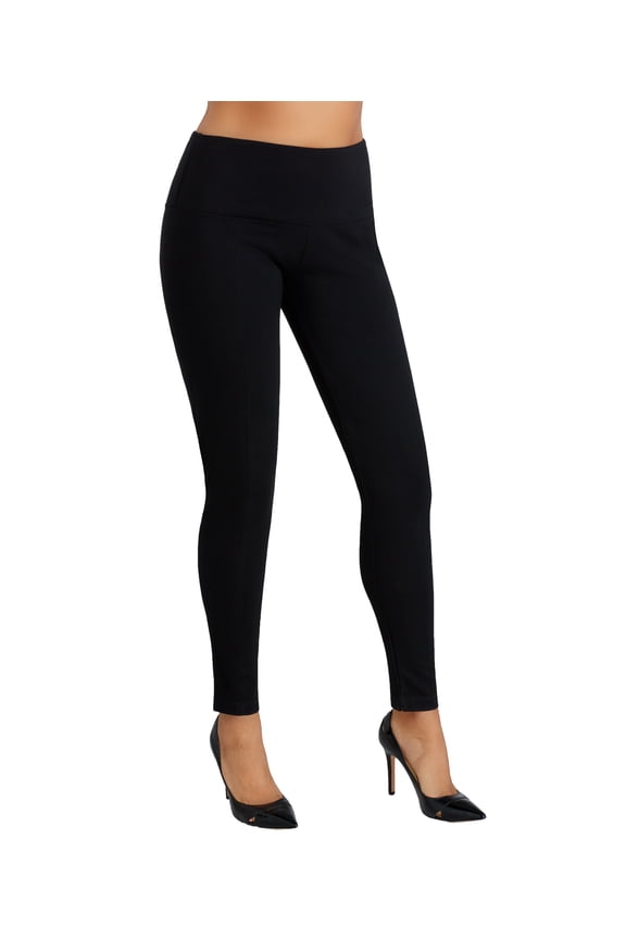 Womens Plus Size Medium Control Ponte Knit Leggings Style-15190