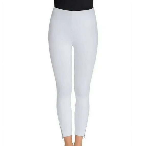 Lysse Womens Zipper Cuff Pleated Cropped Jeans White XS