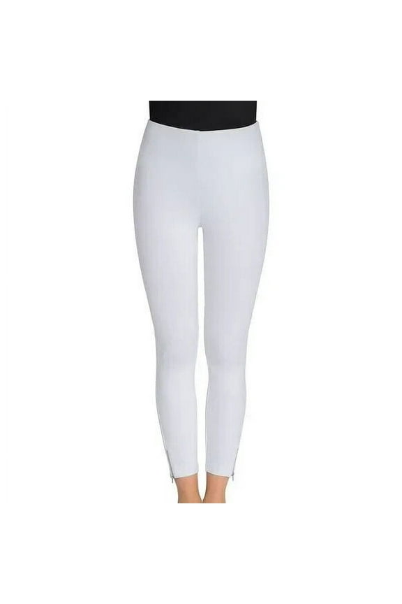 Womens Zipper Cuff Pleated Cropped Jeans White XS