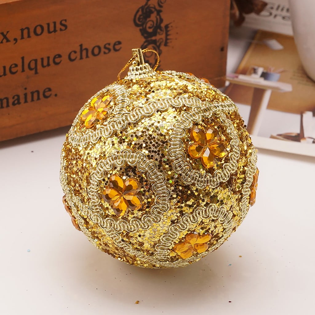 Lystmrge Kitchen Hook Christmas Rhinestone Glitter Baubles Ball Xmas