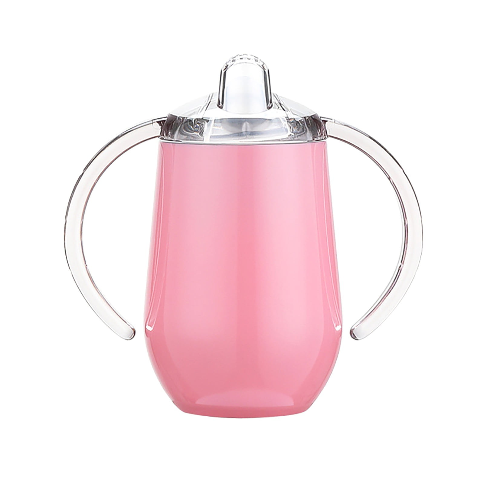 Lystmrge Water Cup With Straw Stainless Steel Sippy Cup With Handles & Silicone Lids 10 Oz