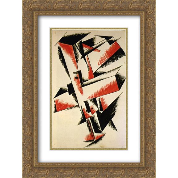 Lyubov Popova 2x Matted 18x24 Gold Ornate Framed Art Print 'Spatial Force Construction'