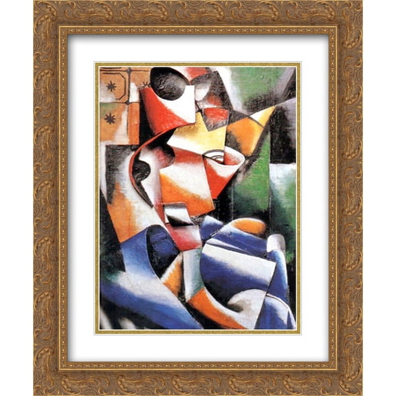 Lyubov Popova 2x Matted 20x24 Gold Ornate Framed Art Print 'Relief'