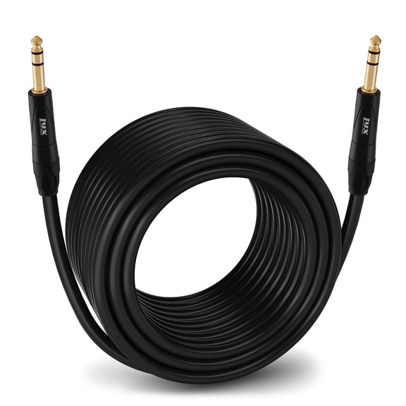 LyxPro 20ft 1/4'' TRS to TRS Male Audio Cable