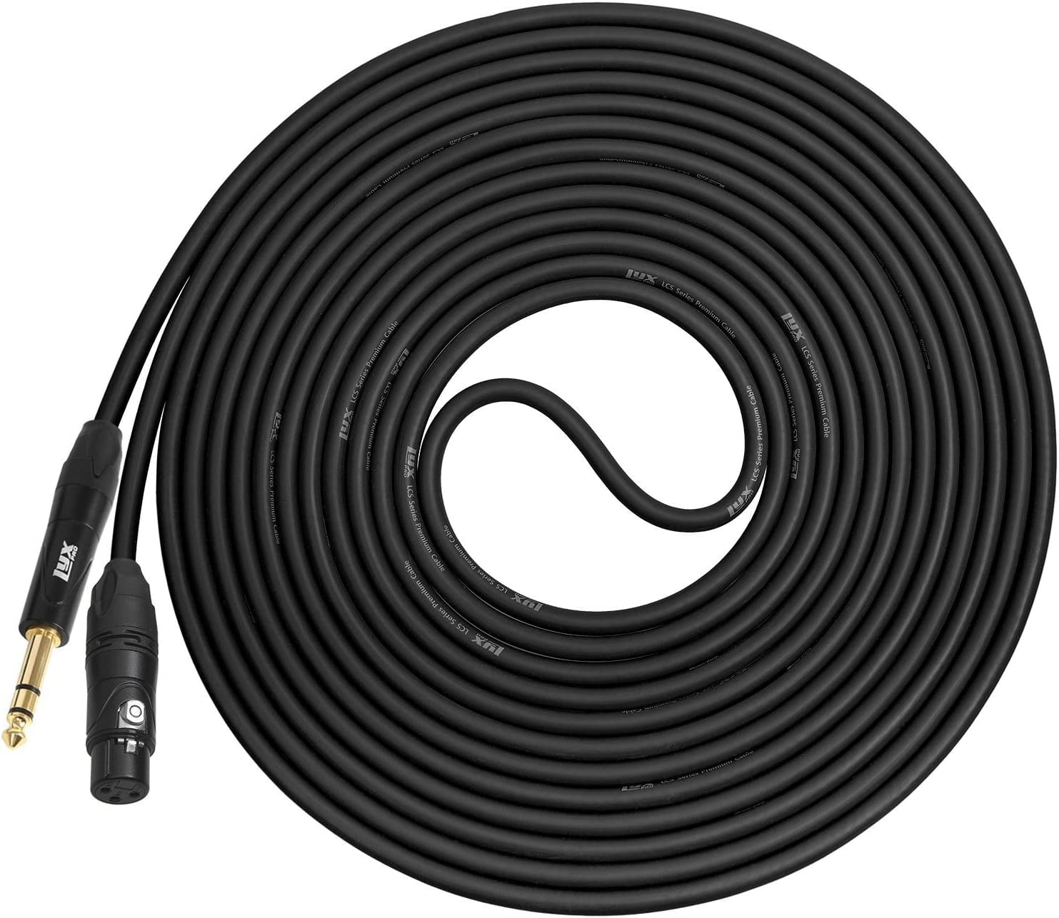 LyxPro 1/4'' TRS to XLR Female Mic Connector, 15 Feet XLR Microphone ...