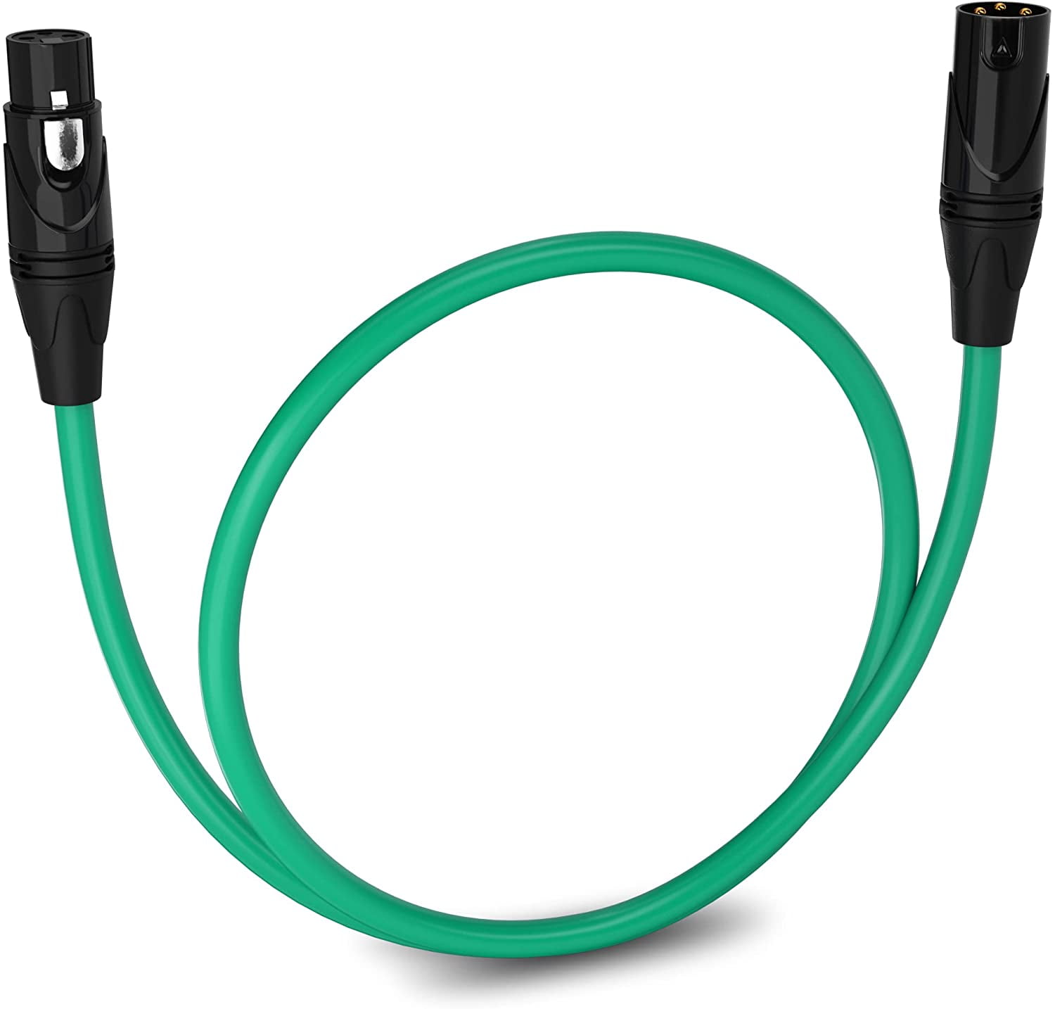 LyxPro 1.5 feet Microphone XLR Cable, Male to Female, 3 Pin Mic Cable, Green