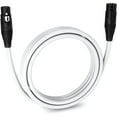thumbnail image 1 of LyxPro 10 ft Balanced XLR Cable, Male to Female, 3 Pin Microphone Cable - White, 1 of 8