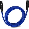 thumbnail image 1 of LyxPro 15 ft Balanced XLR Cable, Male to Female, 3 Pin Microphone Cable - Blue, 1 of 8