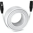 thumbnail image 1 of LyxPro 150 feet Microphone XLR Cable, Male to Female, 3 Pin Mic Cable, White, 1 of 7