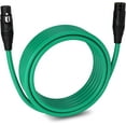 thumbnail image 1 of LyxPro 20 ft Balanced XLR Cable, Male to Female, 3 Pin Microphone Cable - Green, 1 of 7